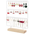Earring Display Stand, Earring Organizer Holder 3Tires 66 Holes