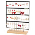88-Hole Earring Organizer Stand - 4-Layer Display Holder for Hanging Earrings