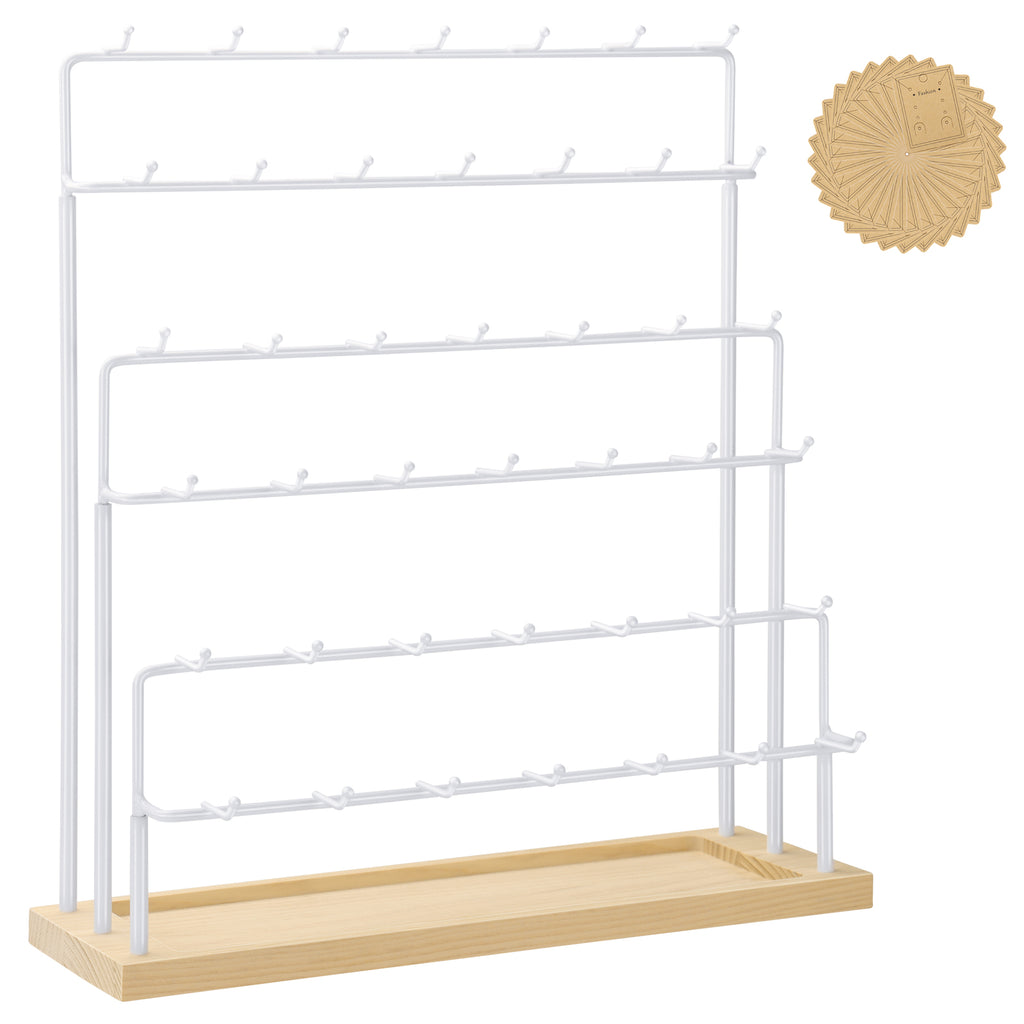 Jewelry Display for Vendors,6 Tiers 42 Hooks Earring Rack Display Holder Stand