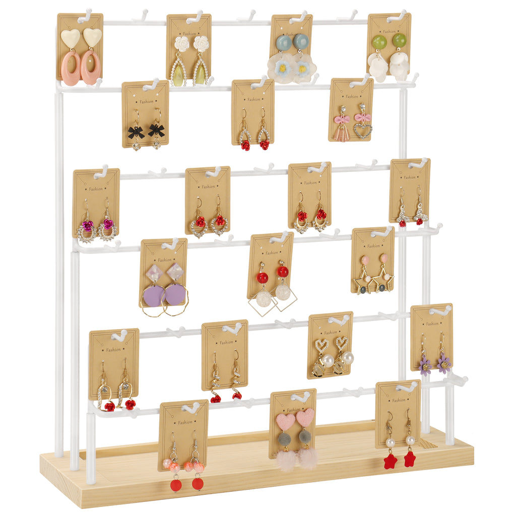 Jewelry Display for Vendors,6 Tiers 42 Hooks Earring Rack Display Holder Stand