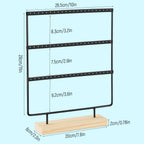 Earring Display Stand, Earring Organizer Holder 3Tires 66 Holes