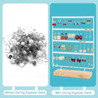 88-Hole Earring Organizer Stand - 4-Layer Display Holder for Hanging Earrings