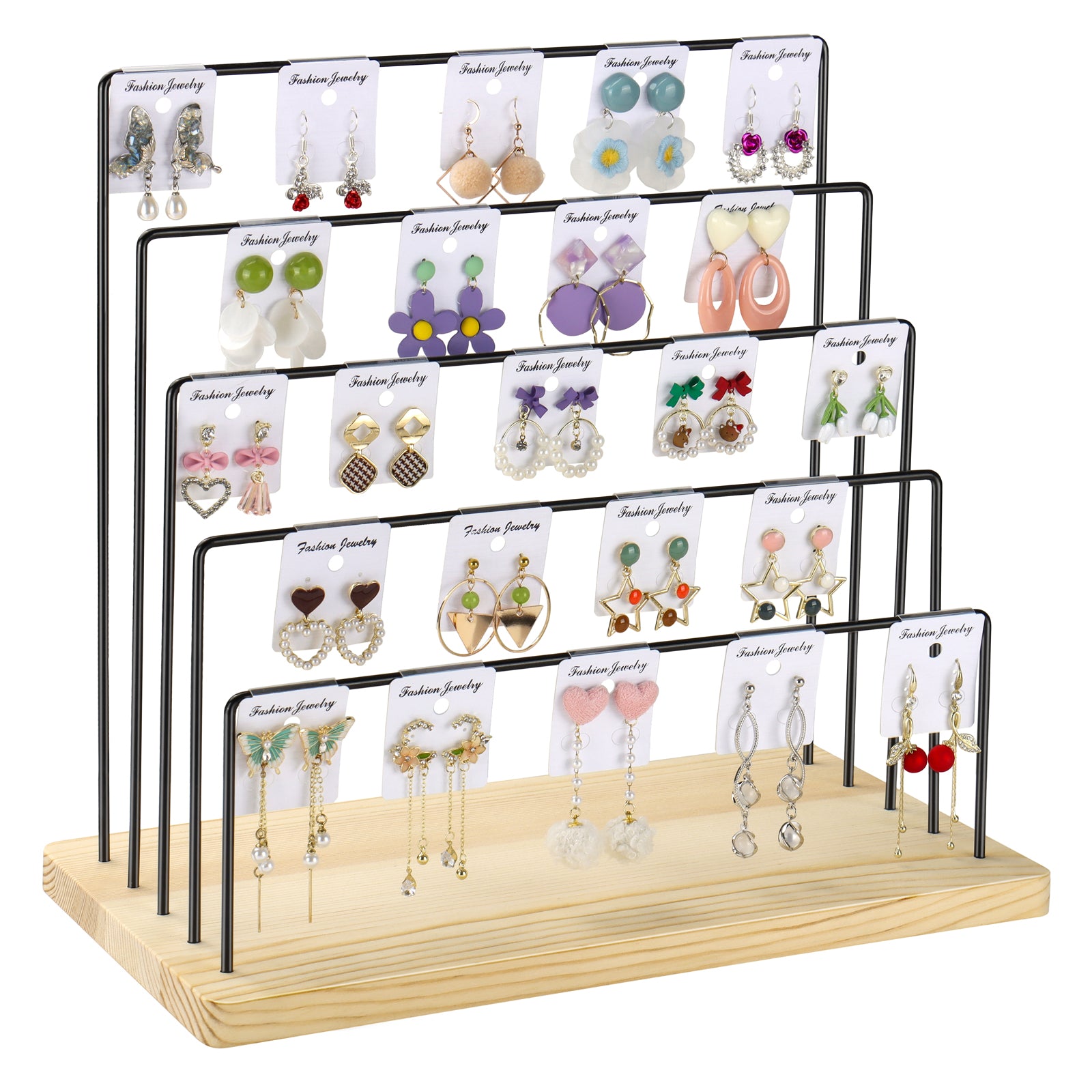 Jewelry Display for Vendors,6 Tiers 42 Hooks Earring Rack Display Holder Stand