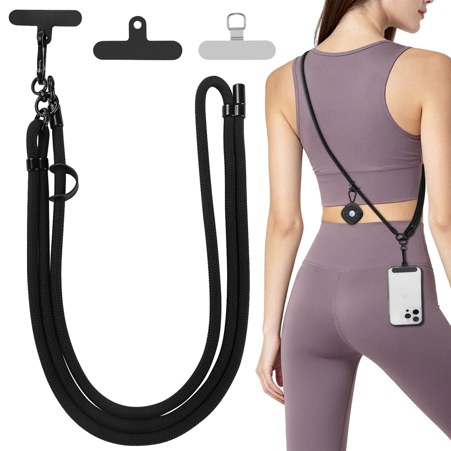 Adjustable Crossbody Phone Lanyard with 2 Patches
