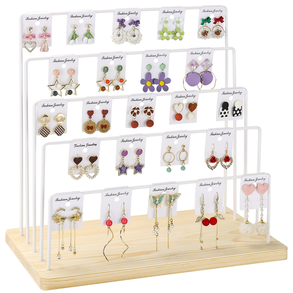 Jewelry Display for Vendors,6 Tiers 42 Hooks Earring Rack Display Holder Stand