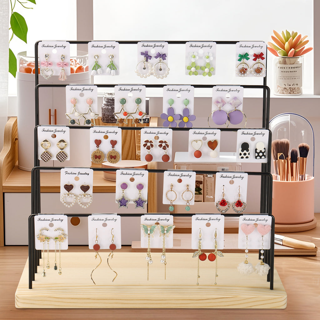 Jewelry Display for Vendors,6 Tiers 42 Hooks Earring Rack Display Holder Stand
