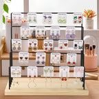 Jewelry Display for Vendors,6 Tiers 42 Hooks Earring Rack Display Holder Stand