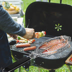 Fish Grill Basket, Stainless Steel Fish Grilling Rack For Oven With Detachable Handle , Large Whole BBQ Fish Grill Basket For Live Fish, NonStick Fish Basket for Grilling Perfect for Salmon, Veggies, And Seafood